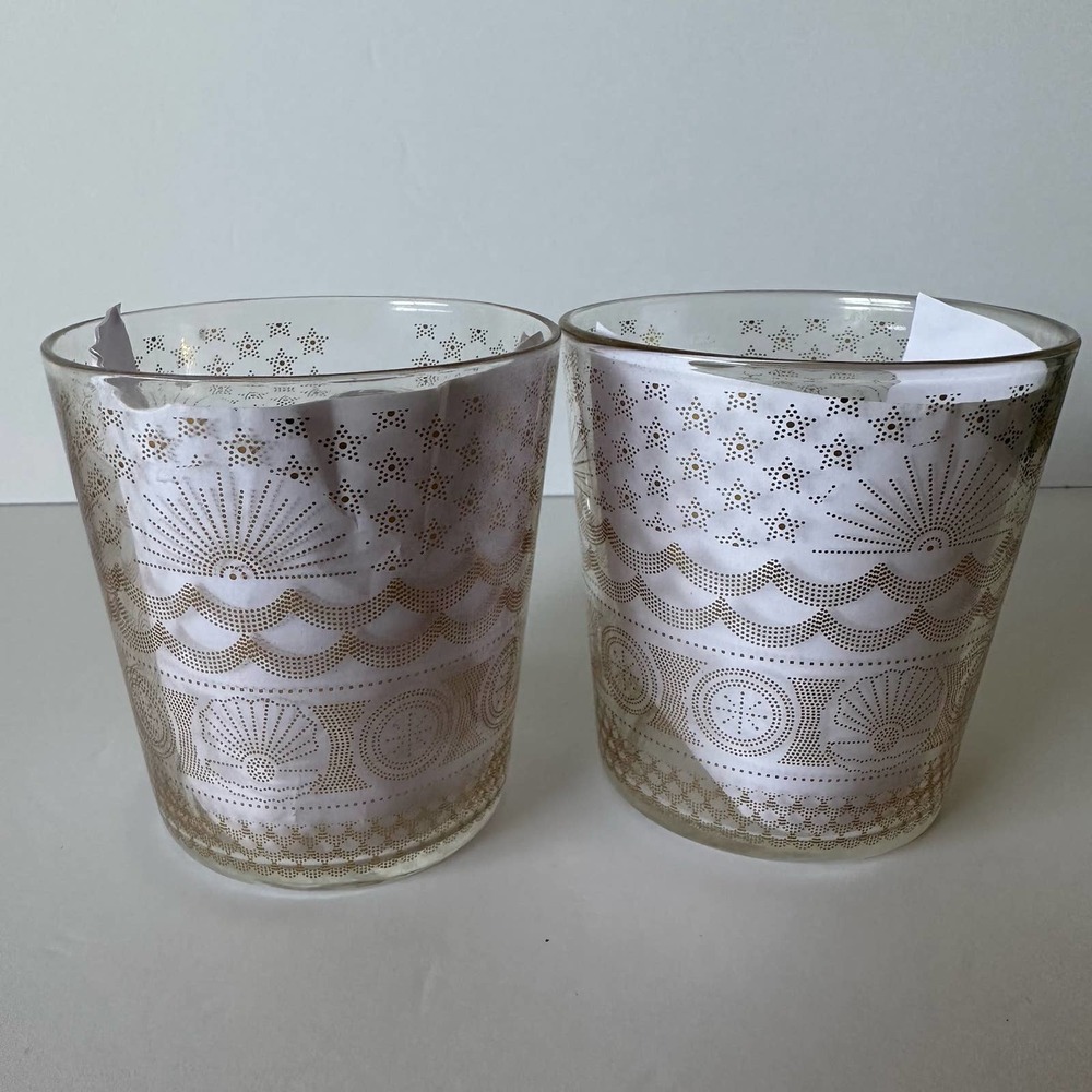 Starbucks 2017 Golden Sea Pattern Anniversary Collection Coffee Glass Mug - Picture 2 of 10